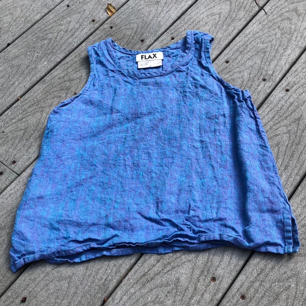 Flax tank top size petite blue/pink